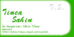 timea sahin business card